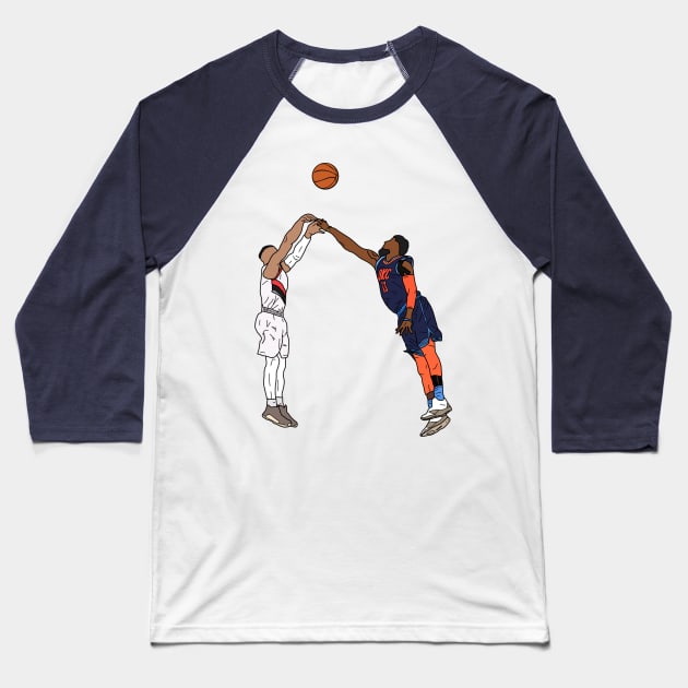 Damian Lillard Sends the Thunder home... Baseball T-Shirt by balliswife24